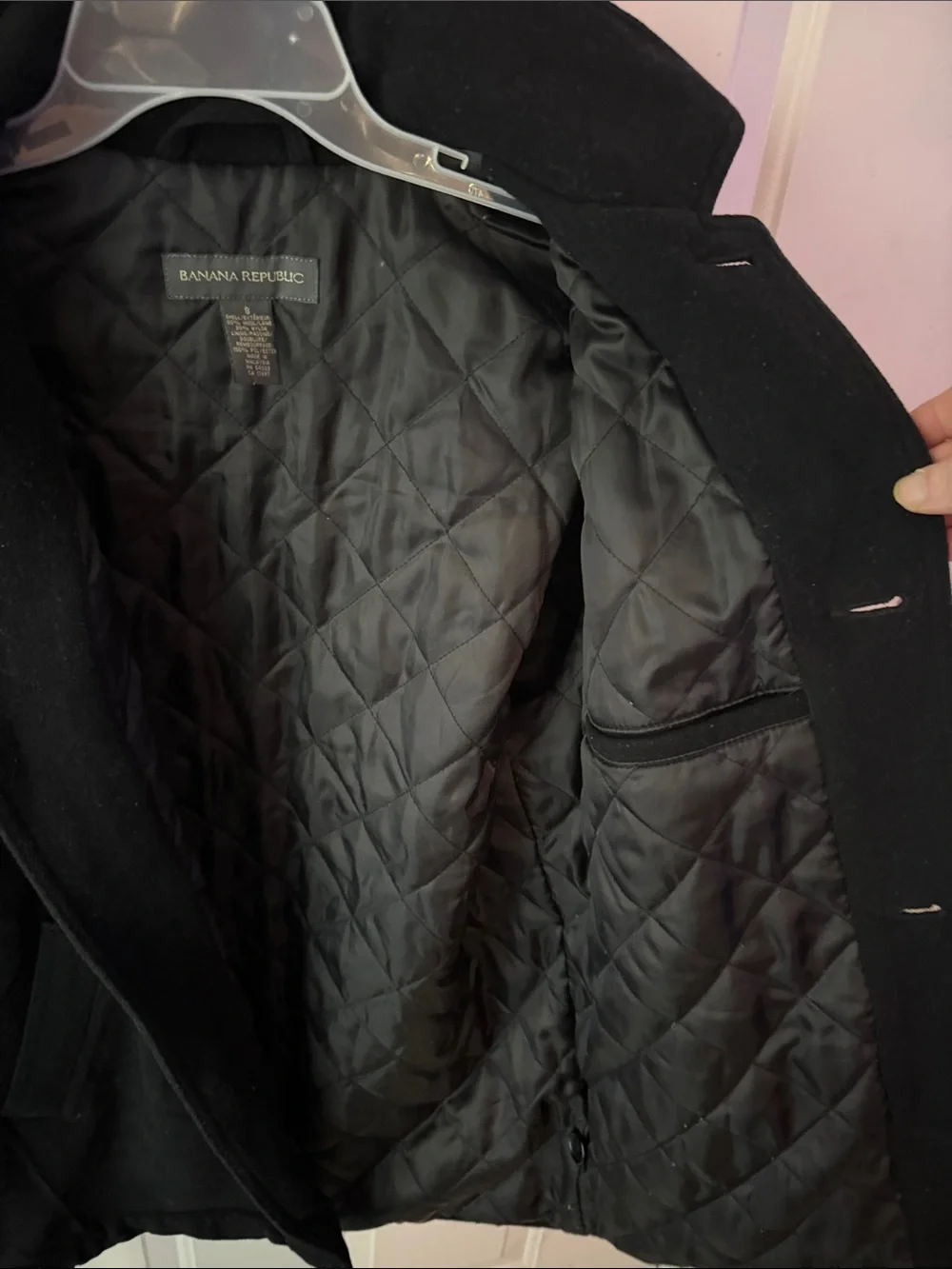 Banana Republic Black Men's Pea Coat